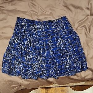Banana Republic Blue and White Mini Skirt
